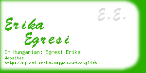 erika egresi business card